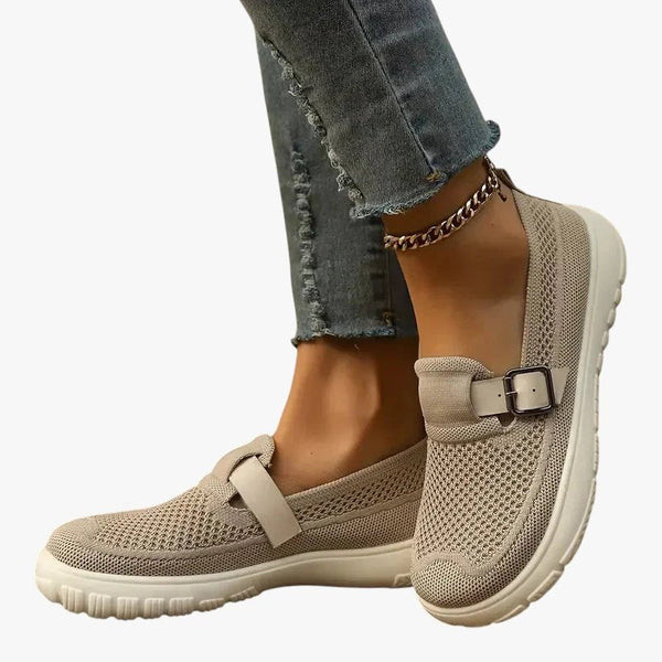 Damskie Ortopedyczne Buty Slip-On z Rzepem i Wsparciem Łuku Stopy