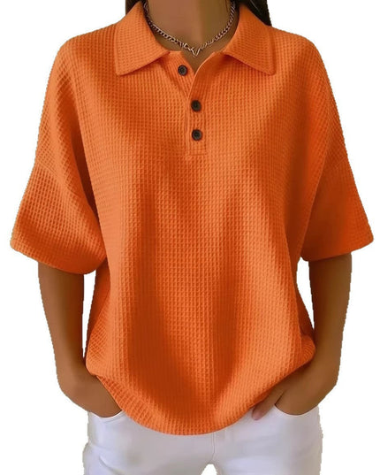 Damska Koszulka Polo z Kołnierzykiem Krótki Rękaw Relaxed Fit