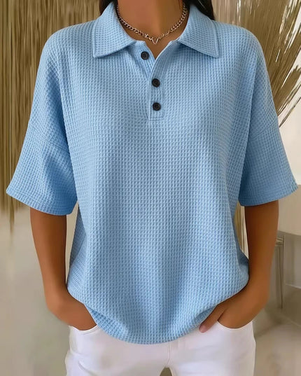Damska Koszulka Polo z Kołnierzykiem Krótki Rękaw Relaxed Fit