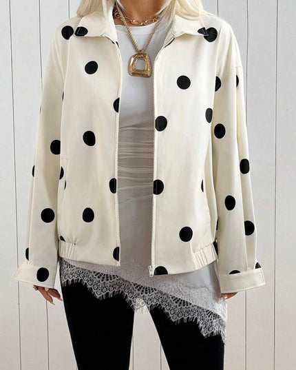 Oversized Leather Jacket with Drop Shoulder and Collar