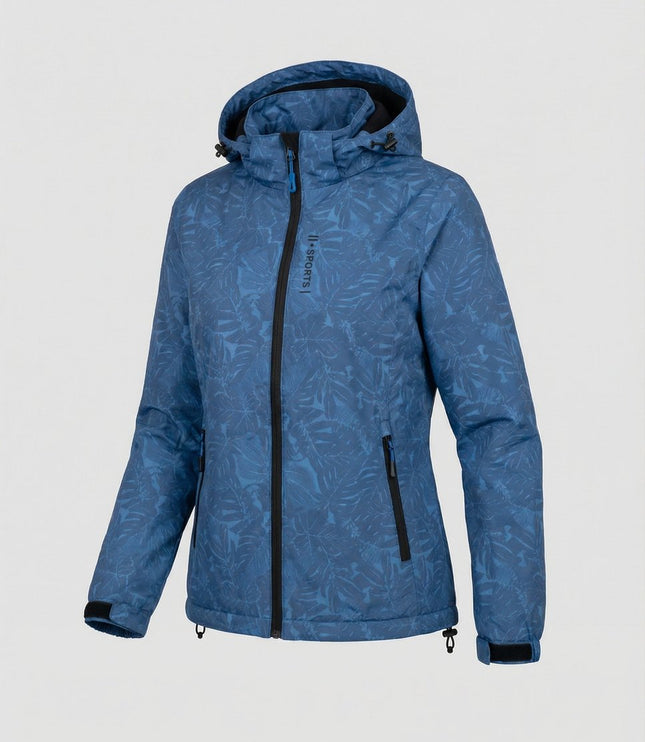 Winterjacke Damen Wasserdichte Gefütterte Outdoorjacke mit Kapuze