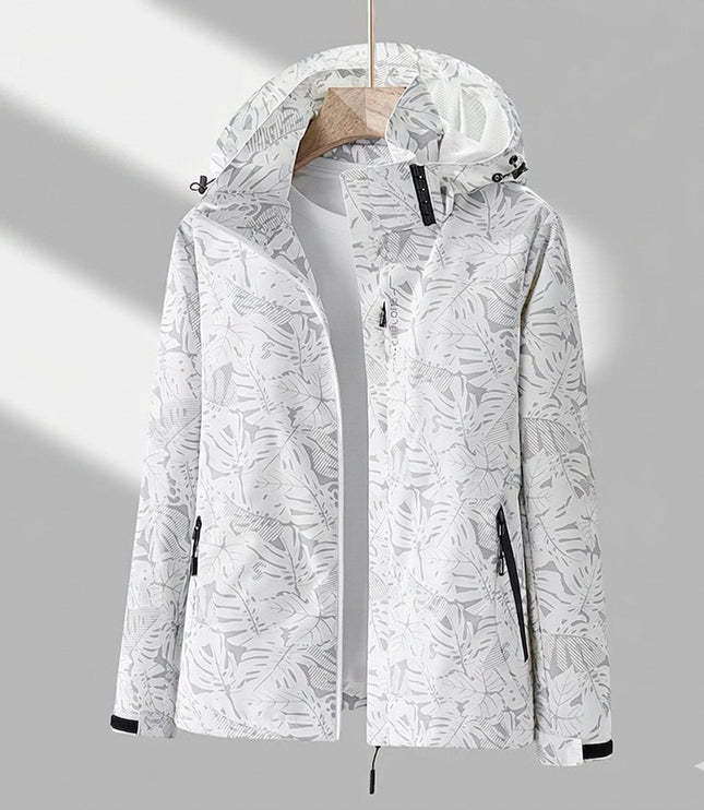 Winterjacke Damen Wasserdichte Gefütterte Outdoorjacke mit Kapuze - Grau