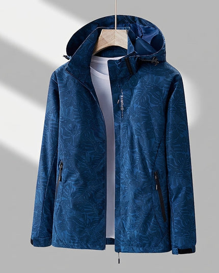 Winterjacke Damen Wasserdichte Gefütterte Outdoorjacke mit Kapuze - Blau Stil 1