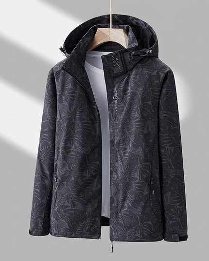 Winterjacke Damen Wasserdichte Gefütterte Outdoorjacke mit Kapuze - Schwarz
