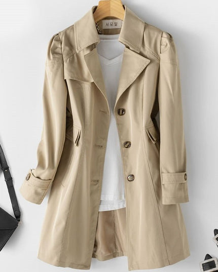 Damen Winterjacke eleganter Schnitt Polyester Blazer-Trenchcoat