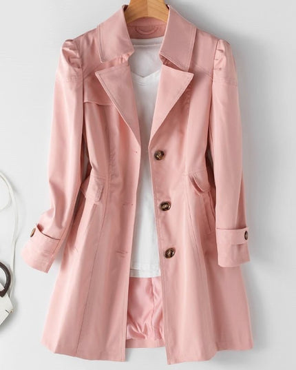 Damen Winterjacke eleganter Schnitt Polyester Blazer-Trenchcoat