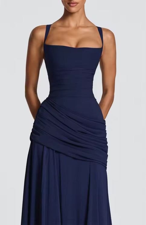 Damska Sukienka Maxi Sweetheart Wieczorowa bez Rekawow Formalna