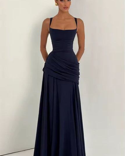 Damska Sukienka Maxi Sweetheart Wieczorowa bez Rekawow Formalna