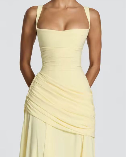 Damska Sukienka Maxi Sweetheart Wieczorowa bez Rekawow Formalna
