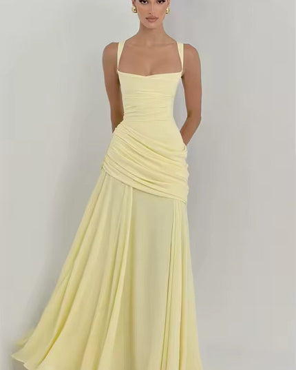 Damska Sukienka Maxi Sweetheart Wieczorowa bez Rekawow Formalna