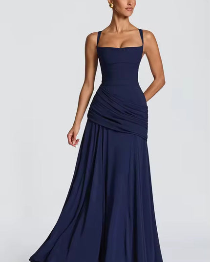 Damska Sukienka Maxi Sweetheart Wieczorowa bez Rekawow Formalna