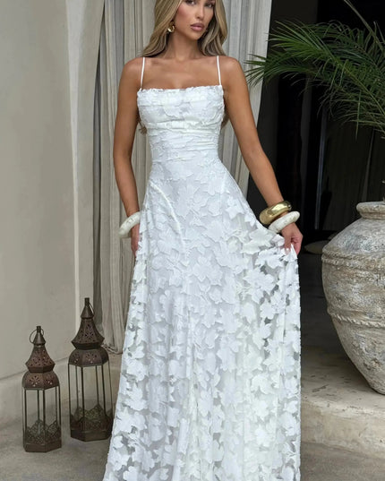 Damska Sukienka Maxi na Wesele w Kwiaty Cowl Neck