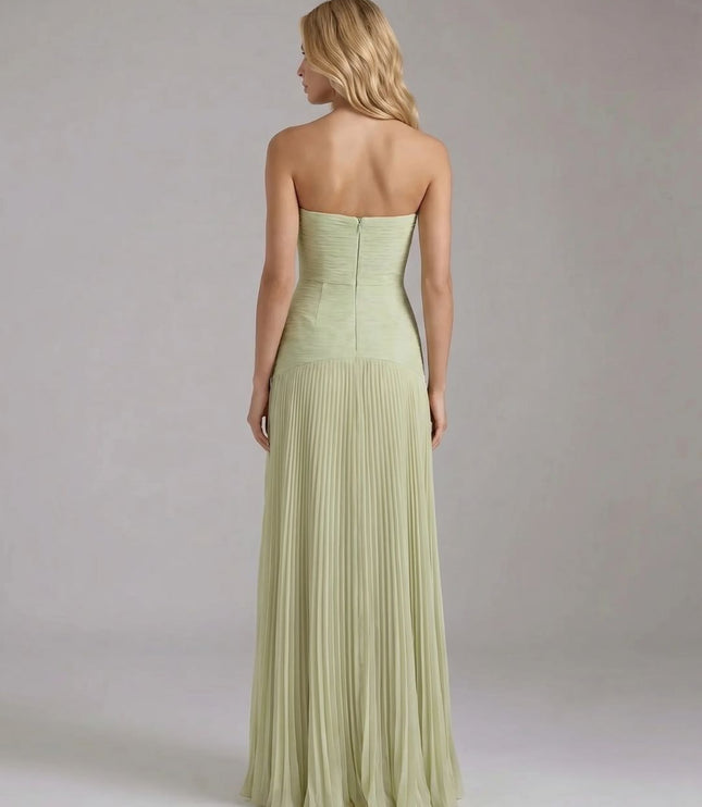 Zielona Sukienka Maxi Damska Letnia Elegancka
