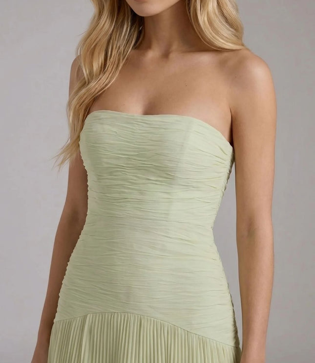 Zielona Sukienka Maxi Damska Letnia Elegancka