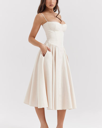 Damska Sukienka Midi Elegancka na Wyjscie Wieczor