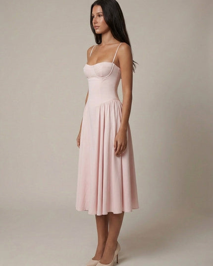Damska Sukienka Midi Elegancka na Wyjscie Wieczor