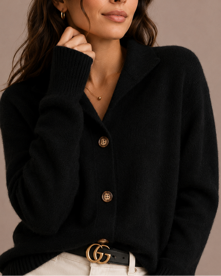 Women’s Collared Knit Cardigan – Soft Button-Up Sweater