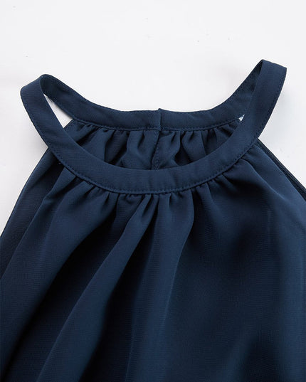Damski Komplet Halter Top i Szerokie Spodnie Palazzo Letni
