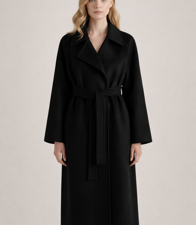 Caith – Elegant Belted Long Coat