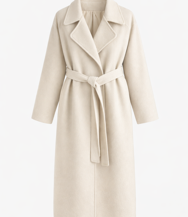 Caith – Elegant Belted Long Coat