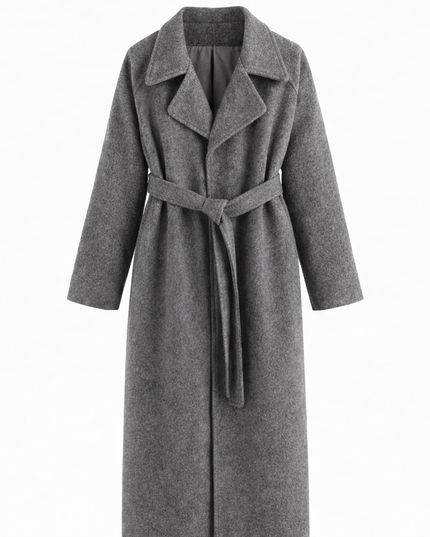 Caith – Elegant Belted Long Coat