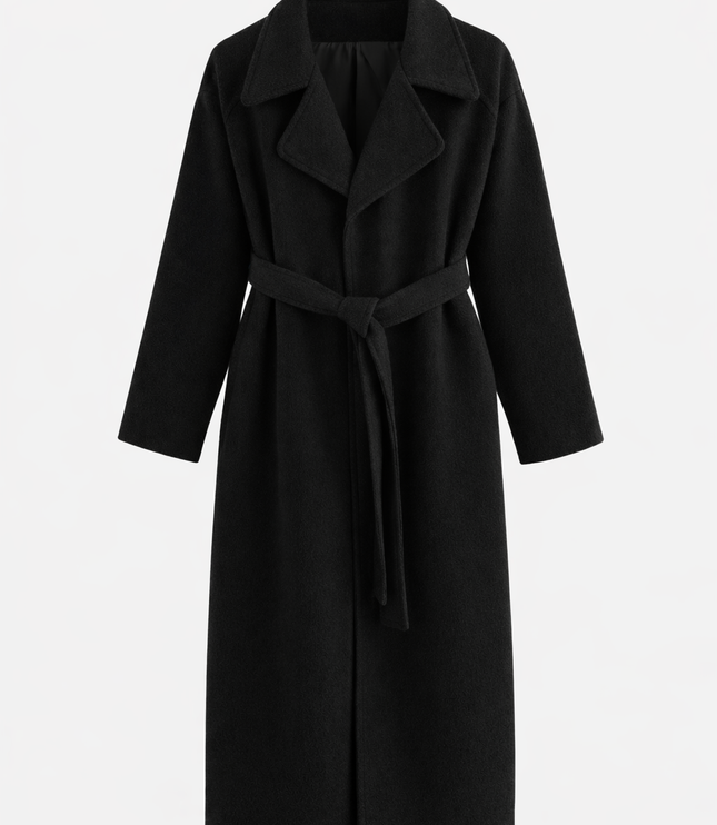 Caith – Elegant Belted Long Coat