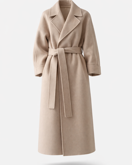 Caith – Elegant Belted Long Coat