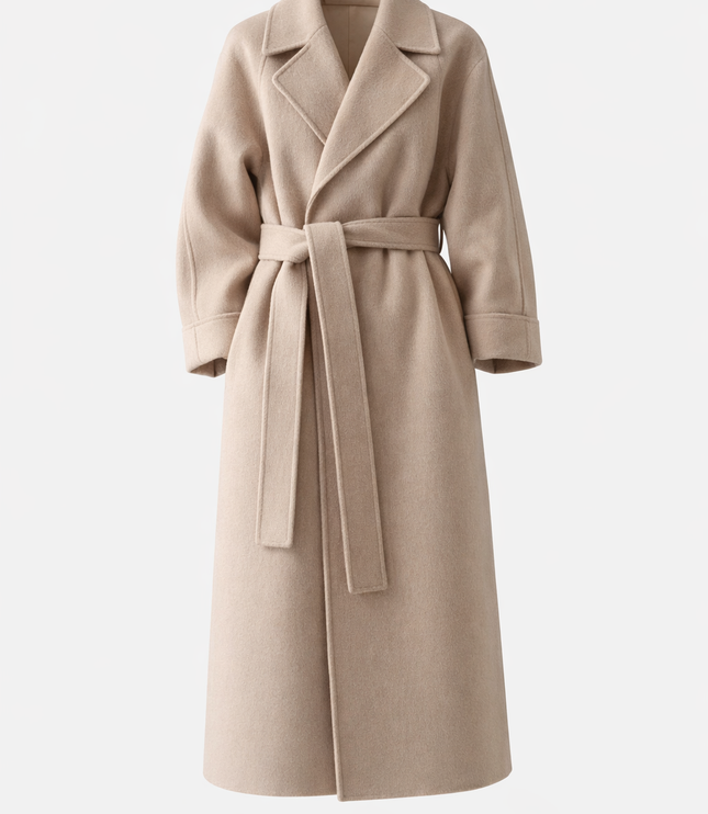 Caith – Elegant Belted Long Coat