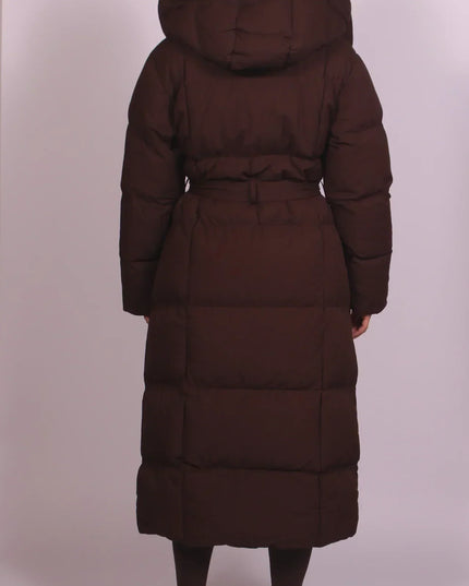 Kelly – Long Belted Puffer Coat