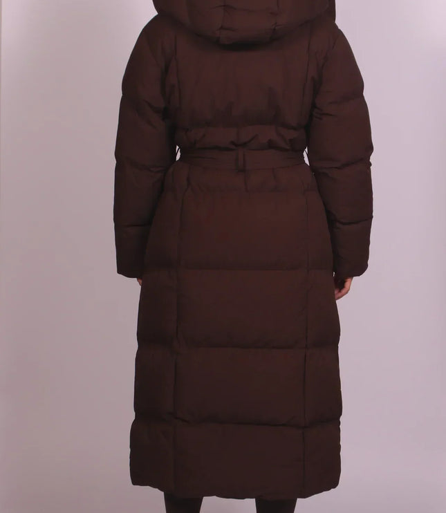 Kelly – Long Belted Puffer Coat
