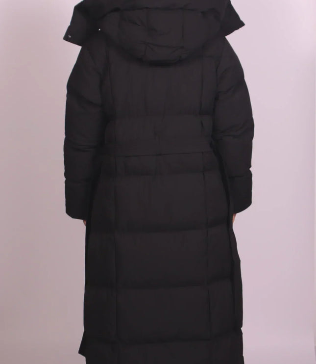 Kelly – Long Belted Puffer Coat