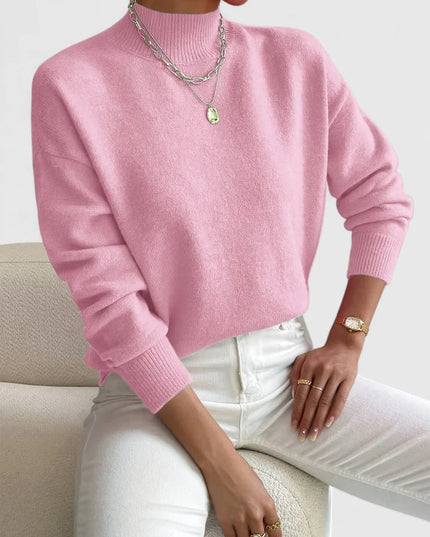 Damski Sweter Golf z Wysokim Kołnierzem Długi Rękaw Ciepły