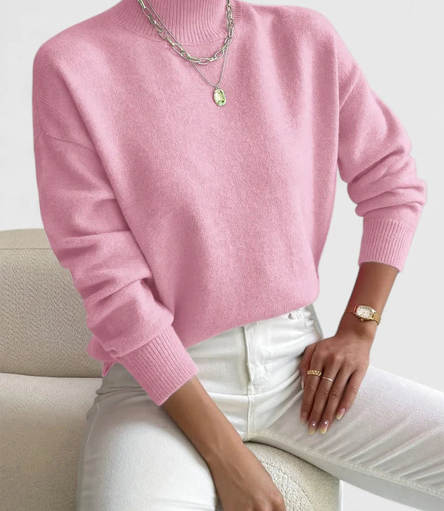 Damski Sweter Golf z Wysokim Kołnierzem Długi Rękaw Ciepły