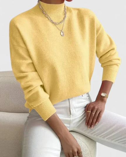 Damski Sweter Golf z Wysokim Kołnierzem Długi Rękaw Ciepły