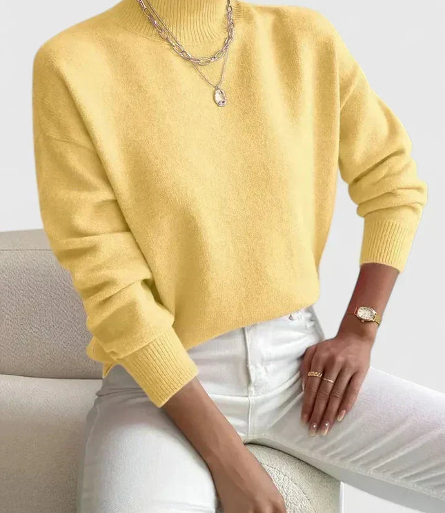 Damski Sweter Golf z Wysokim Kołnierzem Długi Rękaw Ciepły