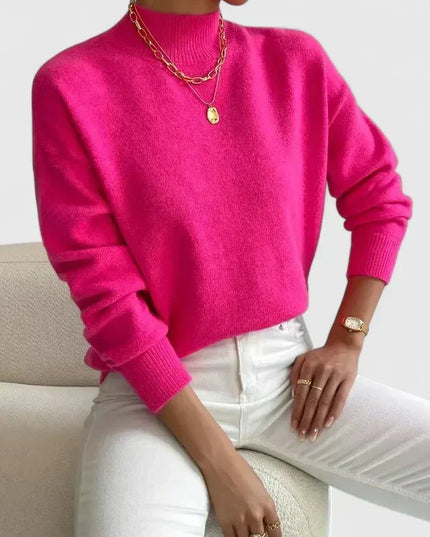 Damski Sweter Golf z Wysokim Kołnierzem Długi Rękaw Ciepły