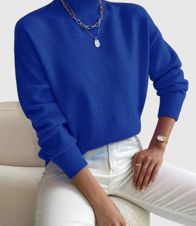 Damski Sweter Golf z Wysokim Kołnierzem Długi Rękaw Ciepły