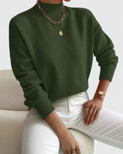 Damski Sweter Golf z Wysokim Kołnierzem Długi Rękaw Ciepły