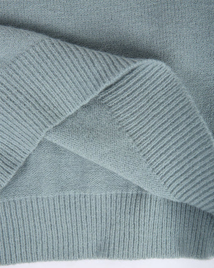 Damski Sweter Norweski Oversize we Wzory Okrągły Dekolt Ciepły