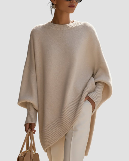 Damski Sweter Oversize Dzianinowy Luźny Krój Elegancki