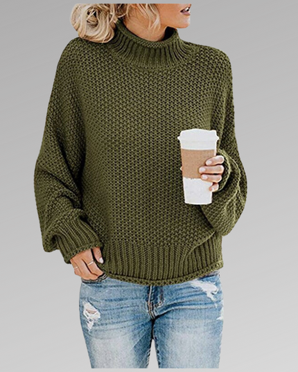 Damski Sweter Oversize Dzianinowy na Zimę Luźny Krój