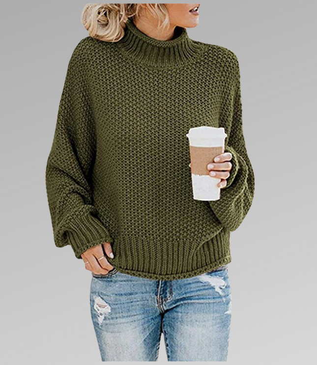 Damski Sweter Oversize Dzianinowy na Zimę Luźny Krój