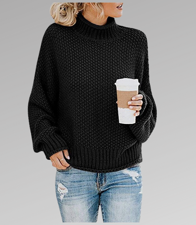 Damski Sweter Oversize Dzianinowy na Zimę Luźny Krój