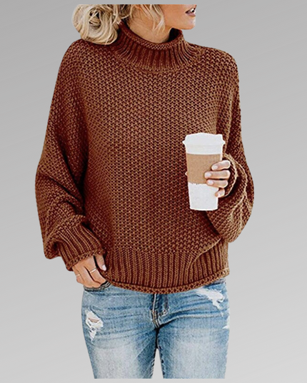 Damski Sweter Oversize Dzianinowy na Zimę Luźny Krój
