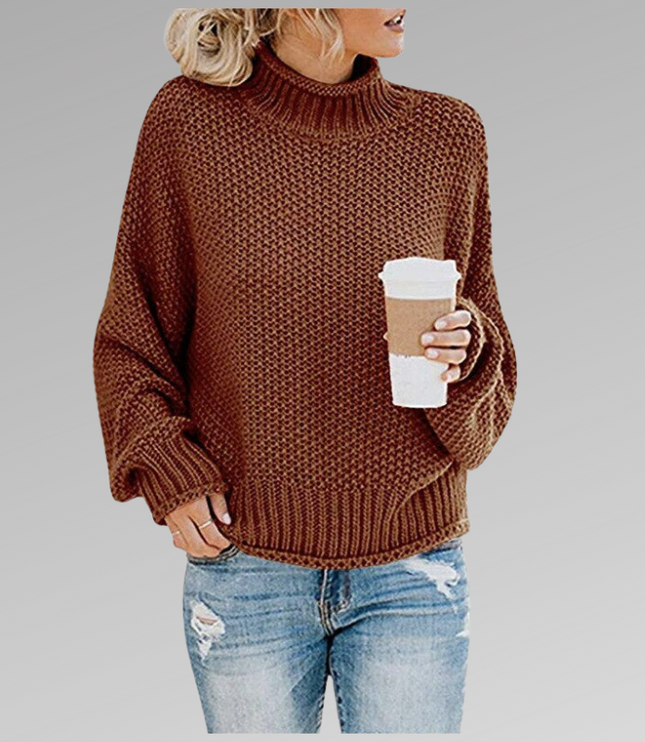 Damski Sweter Oversize Dzianinowy na Zimę Luźny Krój