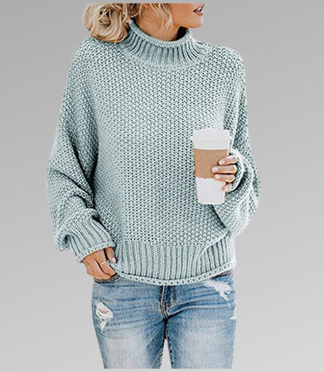 Damski Sweter Oversize Dzianinowy na Zimę Luźny Krój