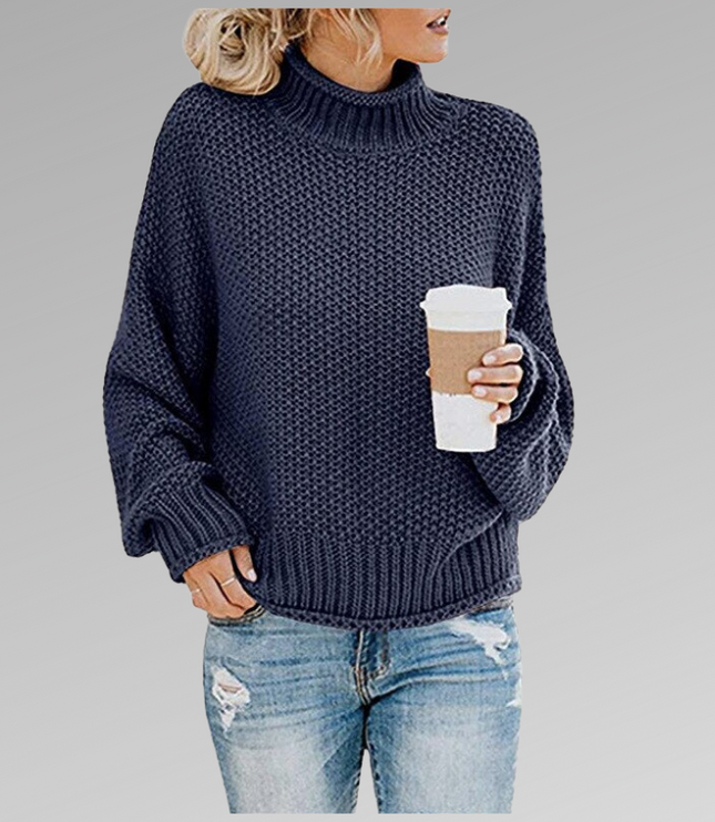 Damski Sweter Oversize Dzianinowy na Zimę Luźny Krój