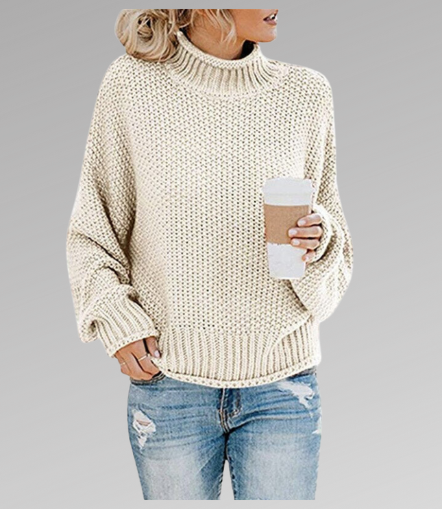 Damski Sweter Oversize Dzianinowy na Zimę Luźny Krój