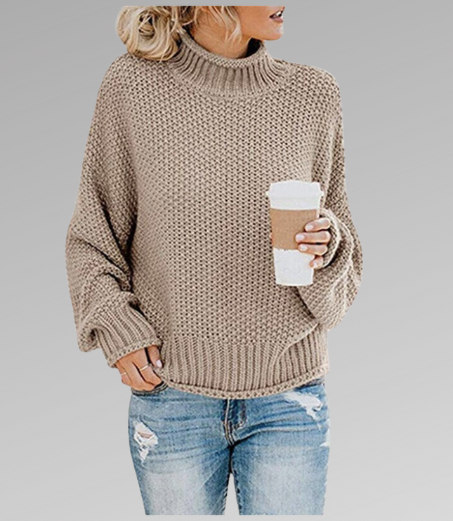 Damski Sweter Oversize Dzianinowy na Zimę Luźny Krój