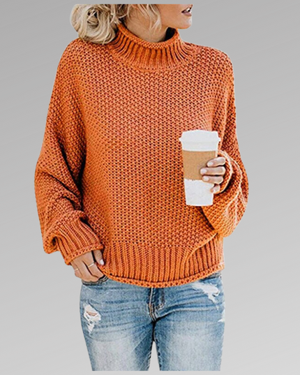 Damski Sweter Oversize Dzianinowy na Zimę Luźny Krój